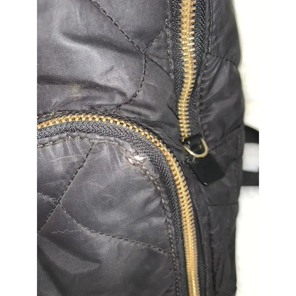 Kate Spade Quilted Nylon Backpack Black Adjustable Straps Women's Bag‎
